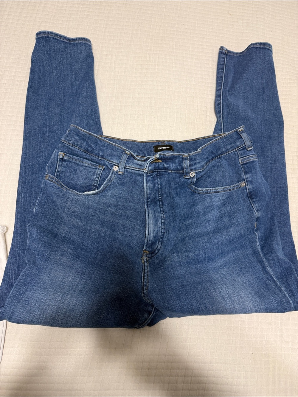 Express Slim Skinny Jeans in Medium Blue Wash